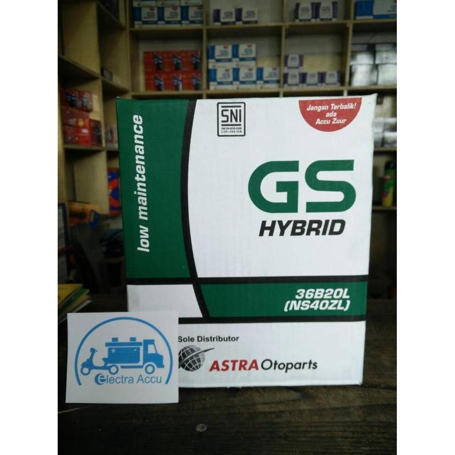 Aki Mobil Honda Brio NS40ZL GS Astra Hybrid Aki Basah