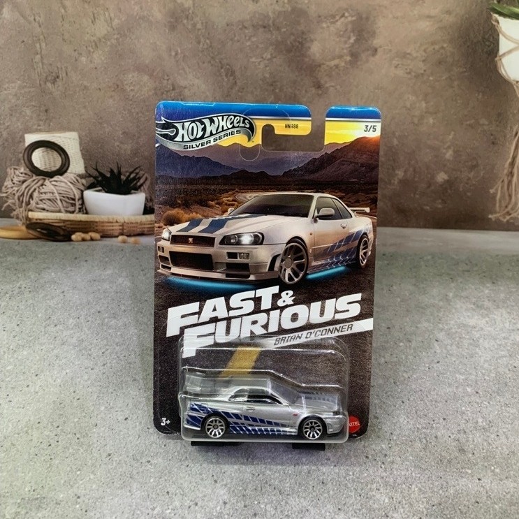 Hot Wheels nissan skyline gtr r34 brian o conner silver