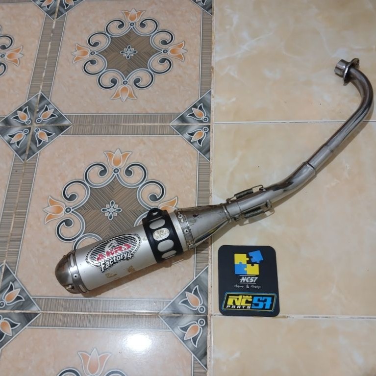 Knalpot racing ahrs factory4 original suzuki smash shogun 110 nos