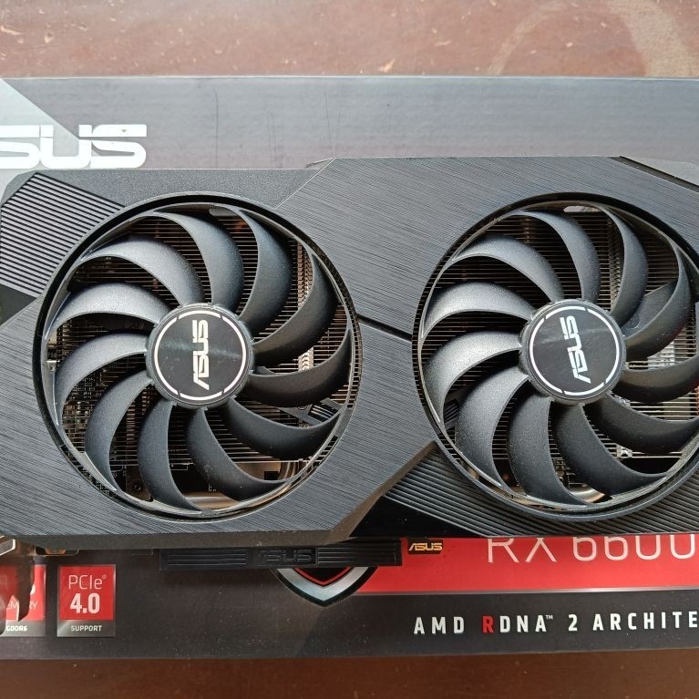 Asus dual rx 6600 v2 8gb bekas, garansi sampai 2027