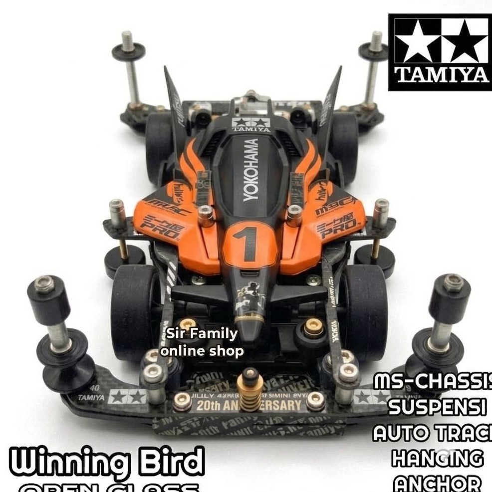 Orange _ Tamiya Mini 4WD MS-CHASSIS Suspensi _ Tamiya Open Class / Tamiya STO RTR
