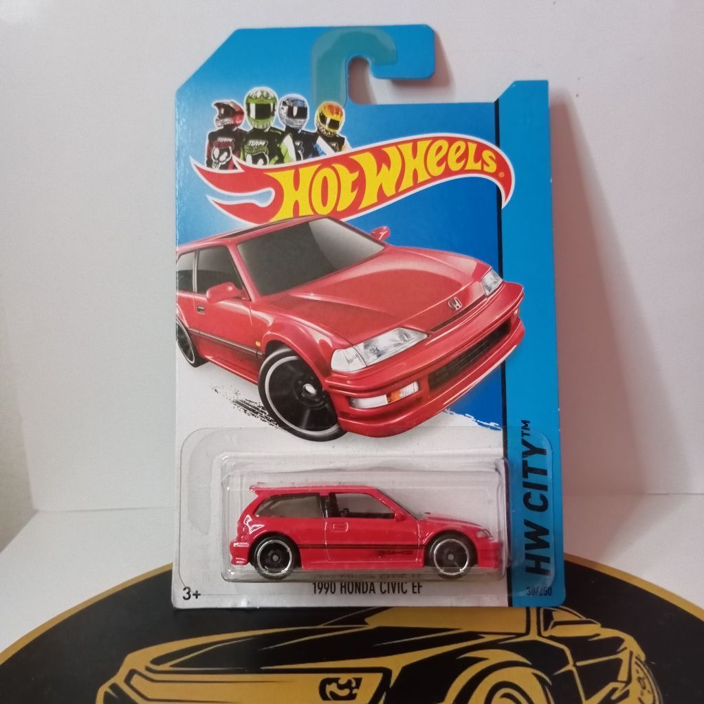 HOT WHEELS 1990 HONDA CIVIC EF MERAH