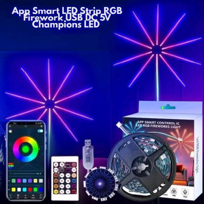 [CUCI GUDANG] App Smart Lampu LED Strip RGB IC Firework Kembang Api USB DC 5V