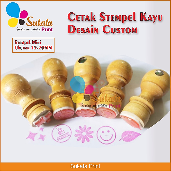 Cetak stempel kayu desain custom logo suka suka | Stempel logo custom | Stempel Bintang | Stempel Mi