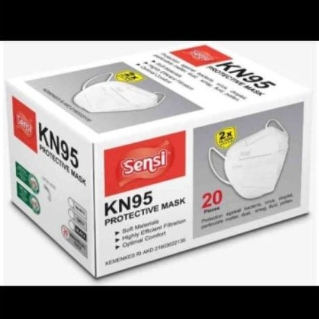 Masker Sensi KN95 warna putih isi 20 pcs