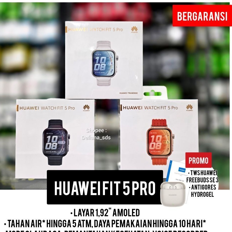 Huawei Fit 5 Pro Garansi Resmi 1 Tahun Smartwatch Huawei Fit 5 Pro Smart Watch Huawei Fit 5 Pro Jam 