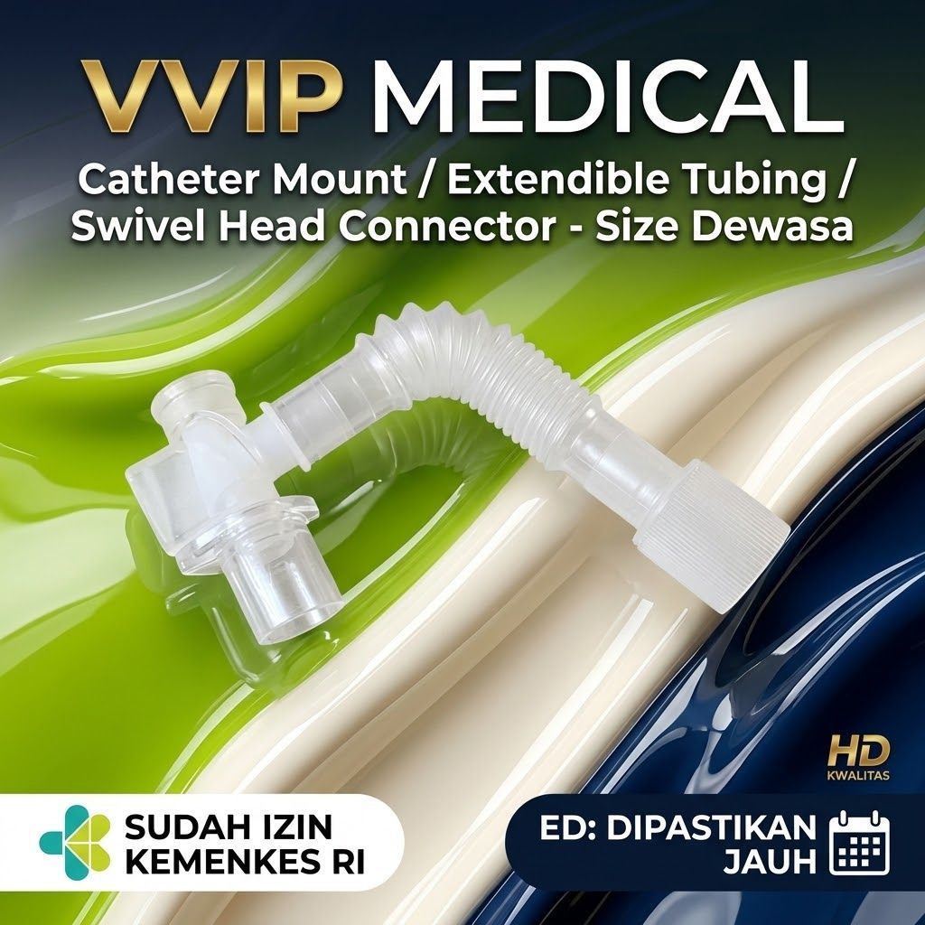 Catheter Mount / Extendible Tubing / Swivel Head Connector - Size Dewasa