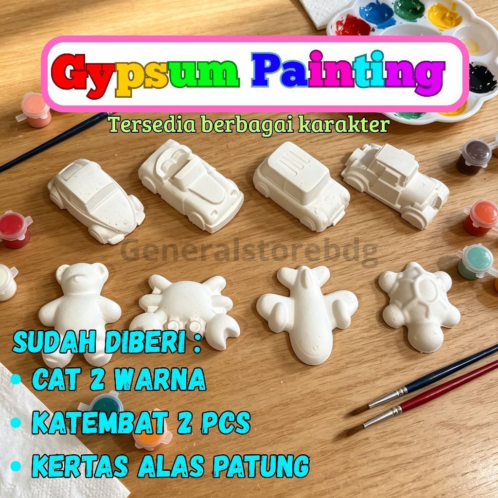 Gypsum Edukasi Anak patung lukis,patung gypsum lukis