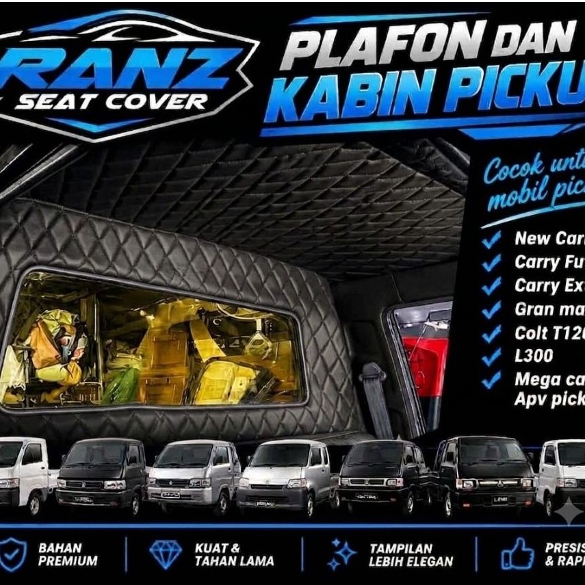 Pelapis Plafon Dan Dinding Kabin Pickup L300 Satu Set Premium Quality