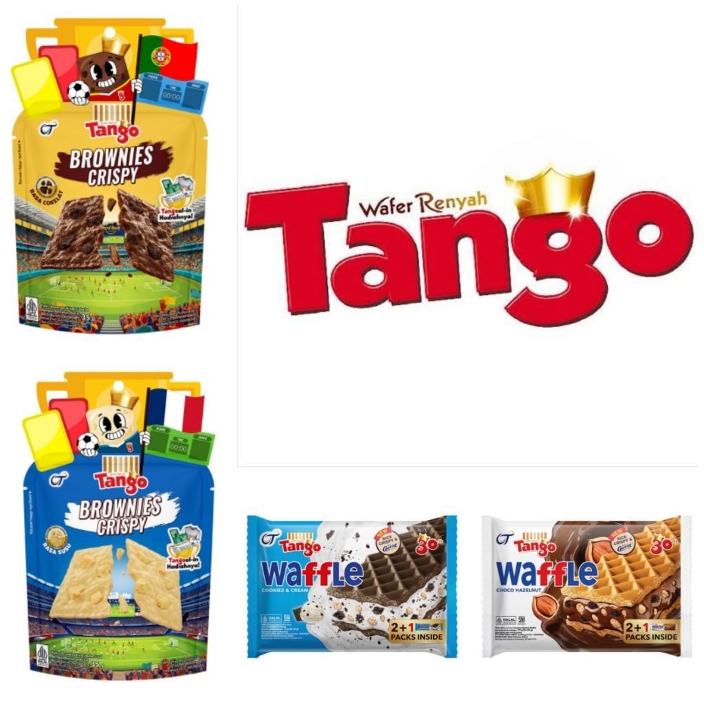 Tango Brownies Crispy Rasa Coklat Pouch 35 Gr / Tango Brownies Crispy Rasa Susu Pouch 35 Gr / Tango 