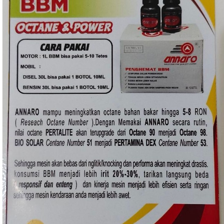 annaro peningkat oktan