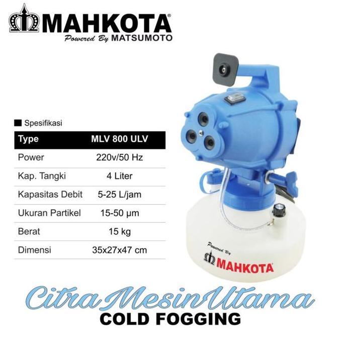 Ulv Cold Fogger Mahkota Mlv 800 Disinfectant Indoor