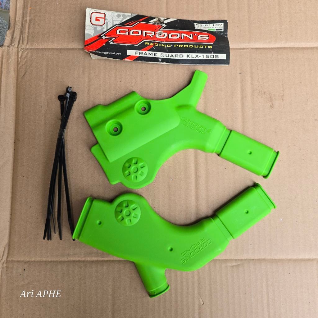 frame guard tutup pelindung rangka KLX 150 GORDON original warna hijau
