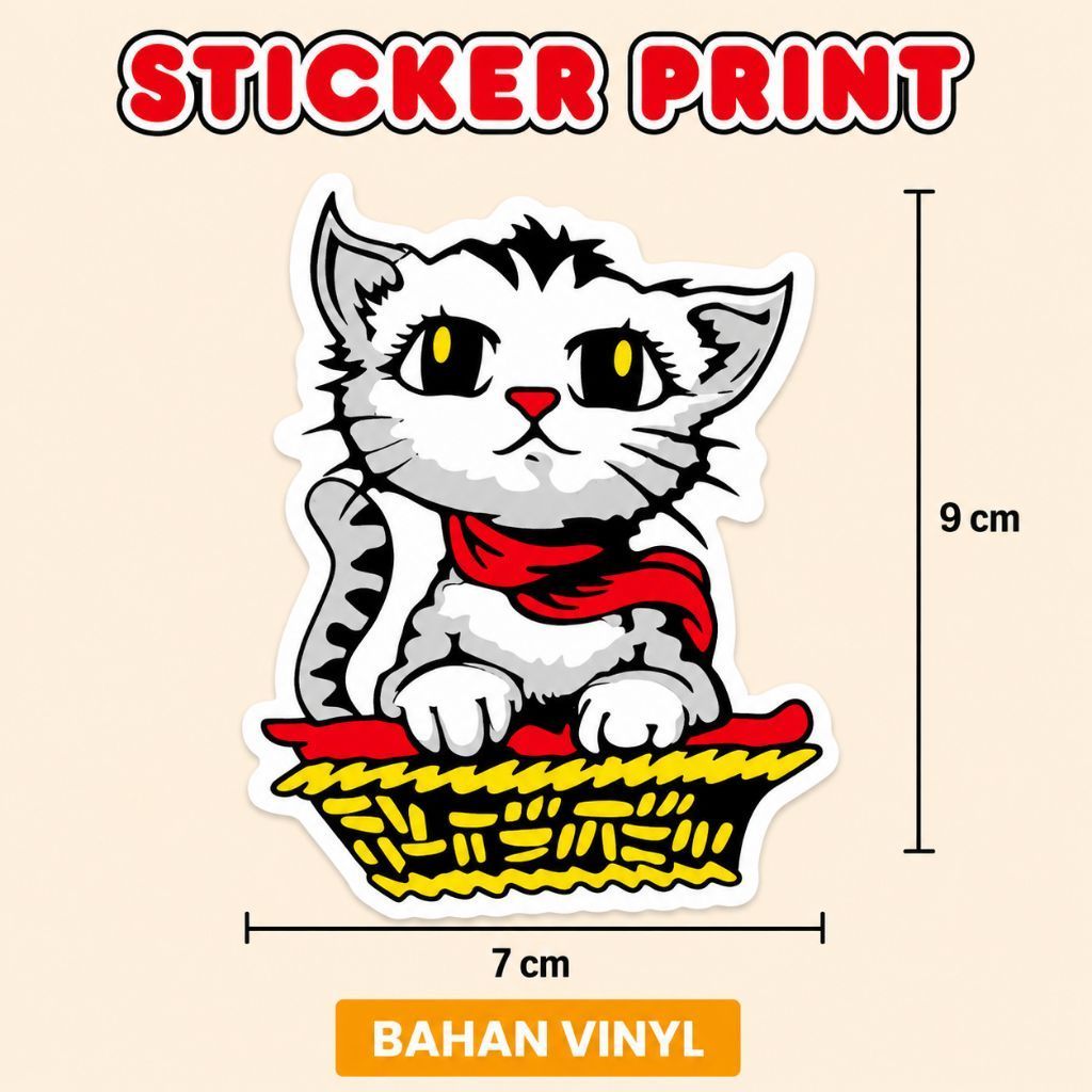 STICKER KUCING / KUCING CUTE / KUCING IMUT / STICKER KEREN