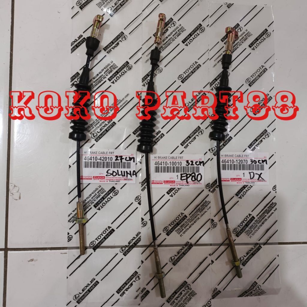 KABEL REM TANGAN DEPAN COROLLA TWINCAM SOLUNA STARLET EP80 EP70 COROLLA DX - COROLLA DX