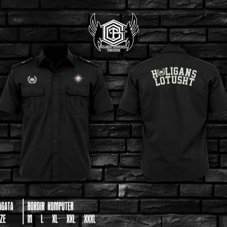 Kemeja Bordir Nagata PSHT Putih Logo Custom KEMEJA NAGATA PSHT KEMEJA LOTUSH KEMEJA NAGATA TERLARIS 