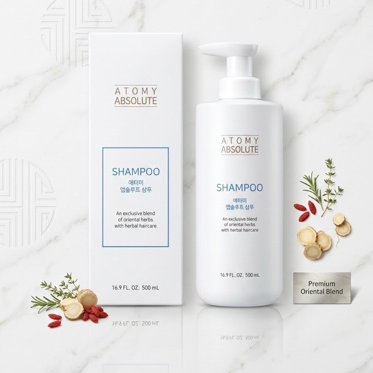 ABSOLUTE SHAMPO ORIGINAL KOREA DAN SHAMPO UNTUK RAMBUT MINYAK DAN NORMAL DAN RONTOK 500ml atomy