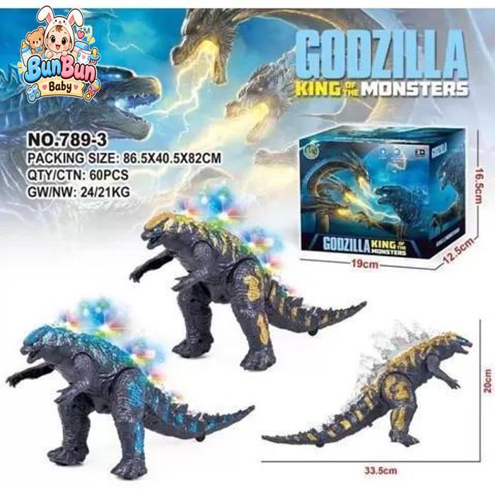 MAINAN  ROBOT GODZILLA BISA BERJALAN LAMPU DAN SUARA | FIGURE ROBOT MONSTER GODZILLA 789-3|  Monster