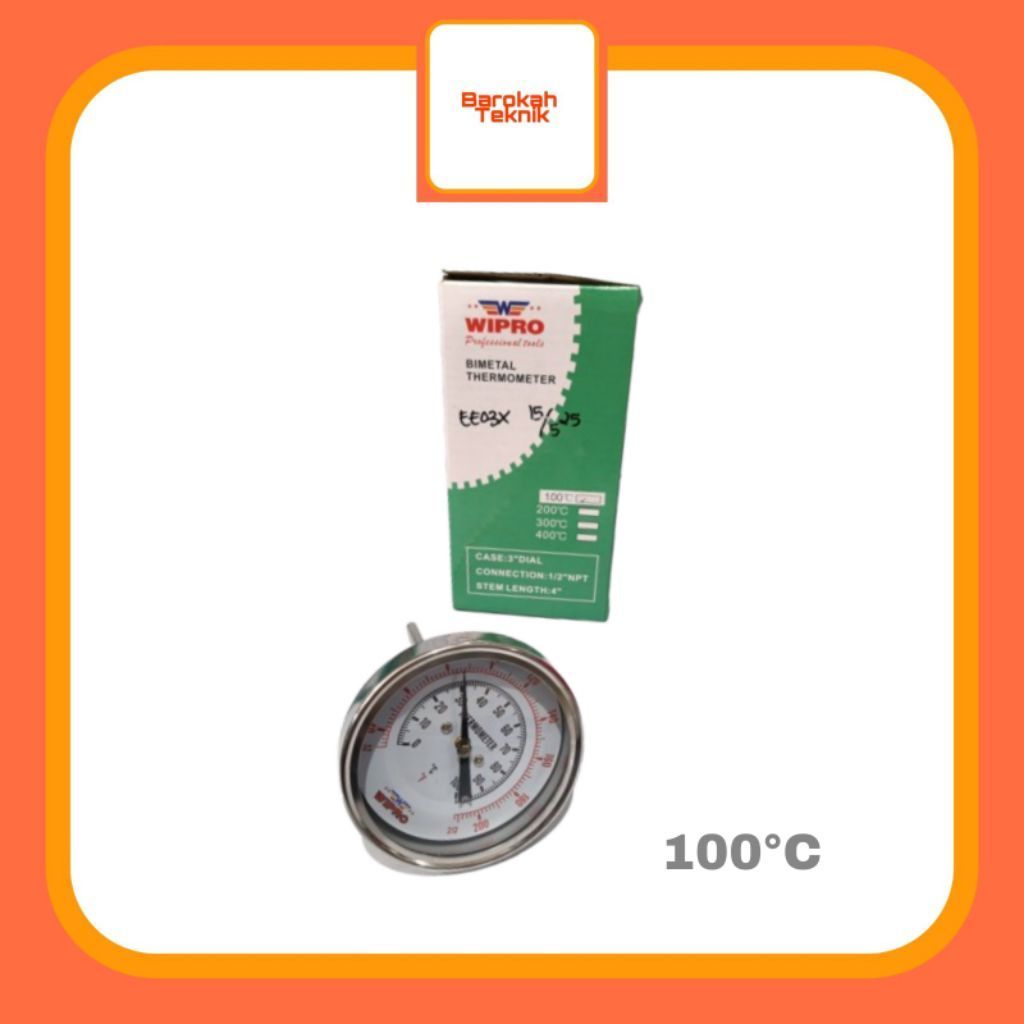 Wipro Thermometer Payung / Bimetal Thermometer 3" 100°C