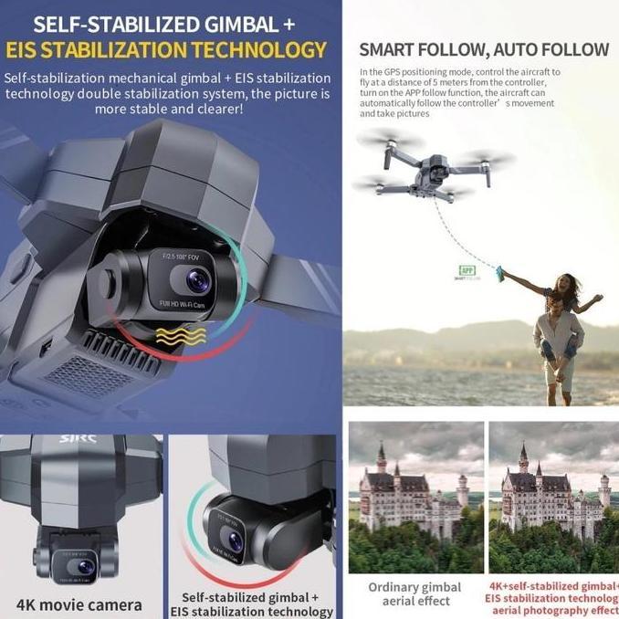Drone SJRC F11S 4K PRO+ 6KM Version 4K Camera 2-Axis Gimbal Drone GPS ORIGINAL