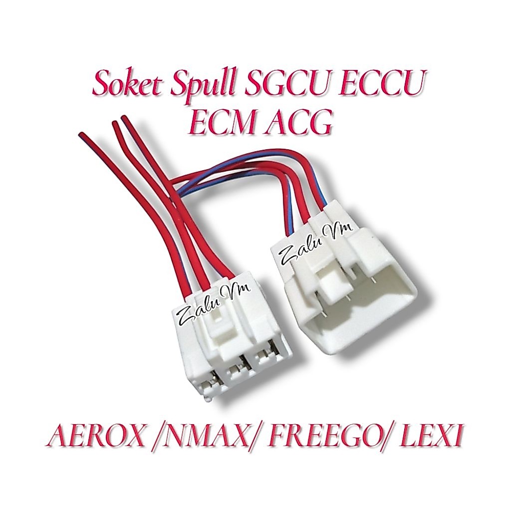 SOKET KABEL SPULL SGCU ECM SGCU ECCU ECU MOTOR NMAX AEROX FREEGO LEXI FULLSET FEMALE MALE