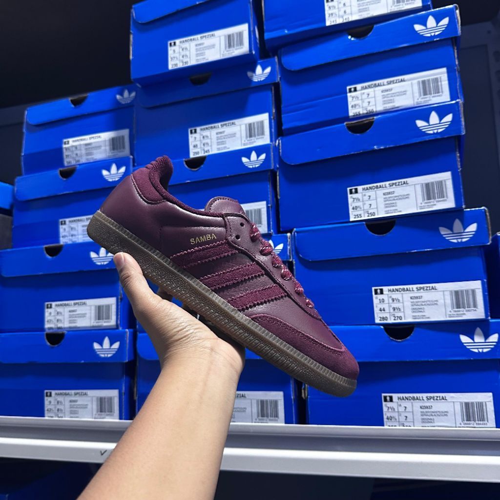 ADIDAS SAMBA SUMATRA (MAROON) #JR9445 100% ORIGINAL