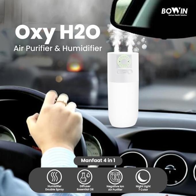 Bowin Oxy H2O (4in1: Air Humidifier, Purifier, Diffuser, Lampu Tidur)