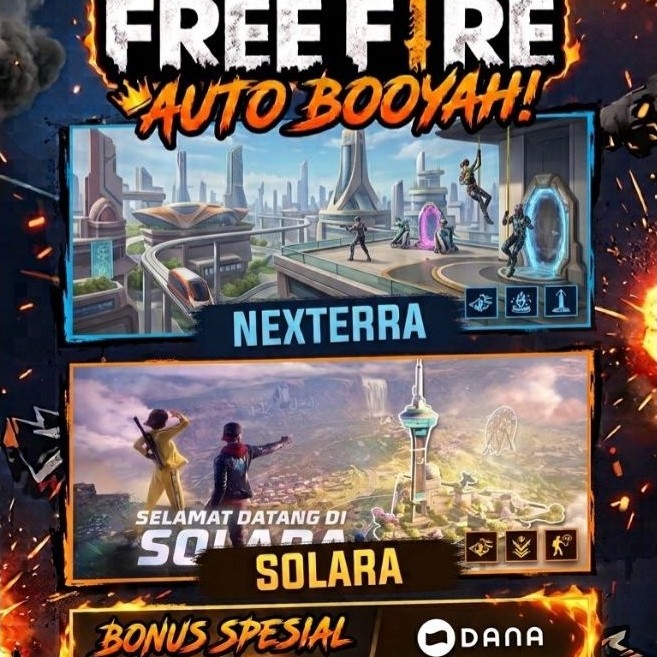 Buku Rotasi Map Free Fire Auto Booyah + Bonus 1000 DM & Sarung Jempol (Semua Map)
