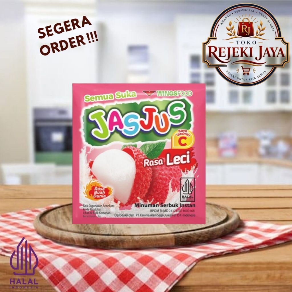 10 Sachet Minuman Serbuk JasJus Rasa Buah Praktis