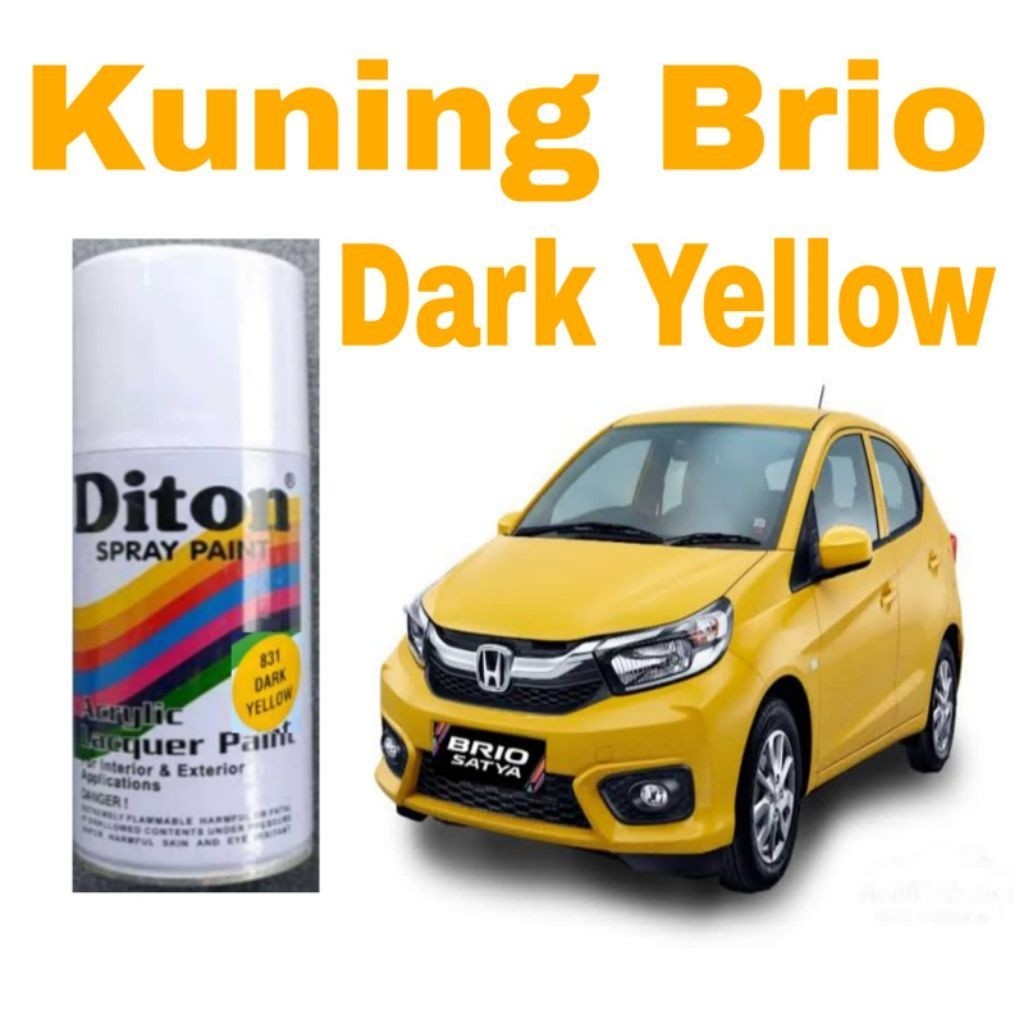 Pilok Cat Kuning Brio Dark Yellow Diton 300ml Cat Semprot Cepat Kering