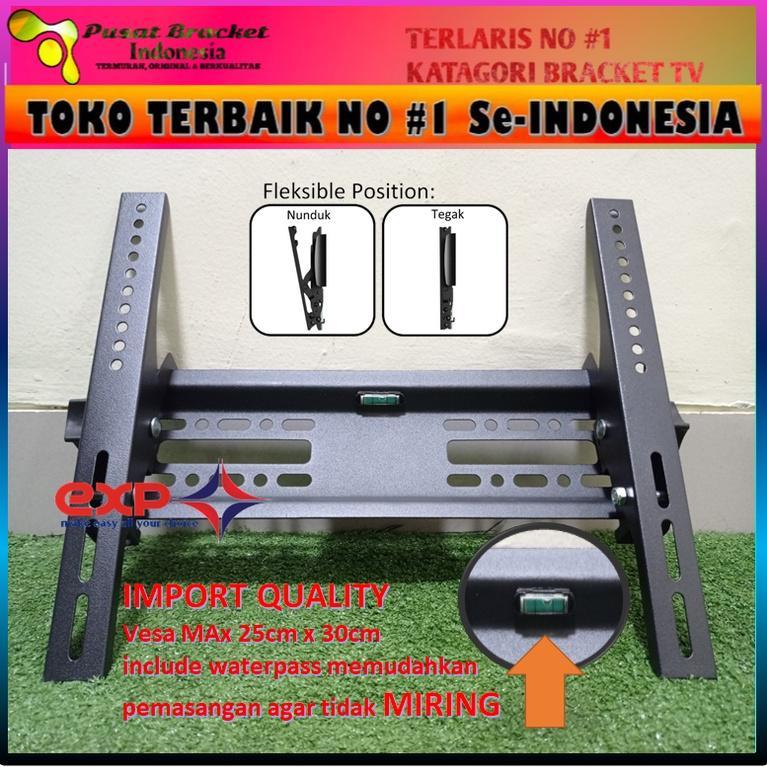 Bracket TV SAKURA 21" s/d 43" waterpass GARANSI 100% COCOK IMPORT QUALITY
