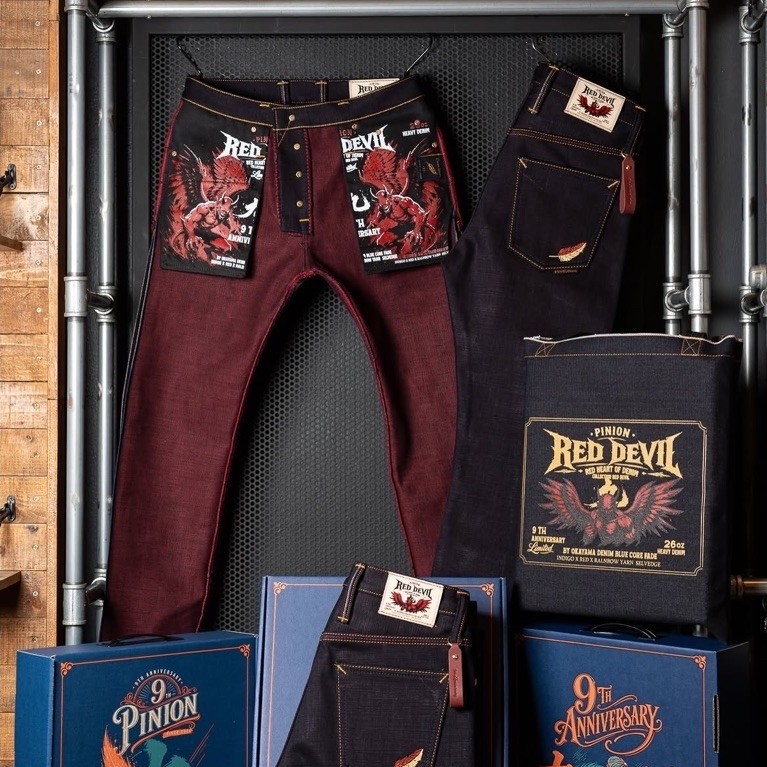 Pinion Denim Red Devil Anniversary 9th 26oz (READY STOK)