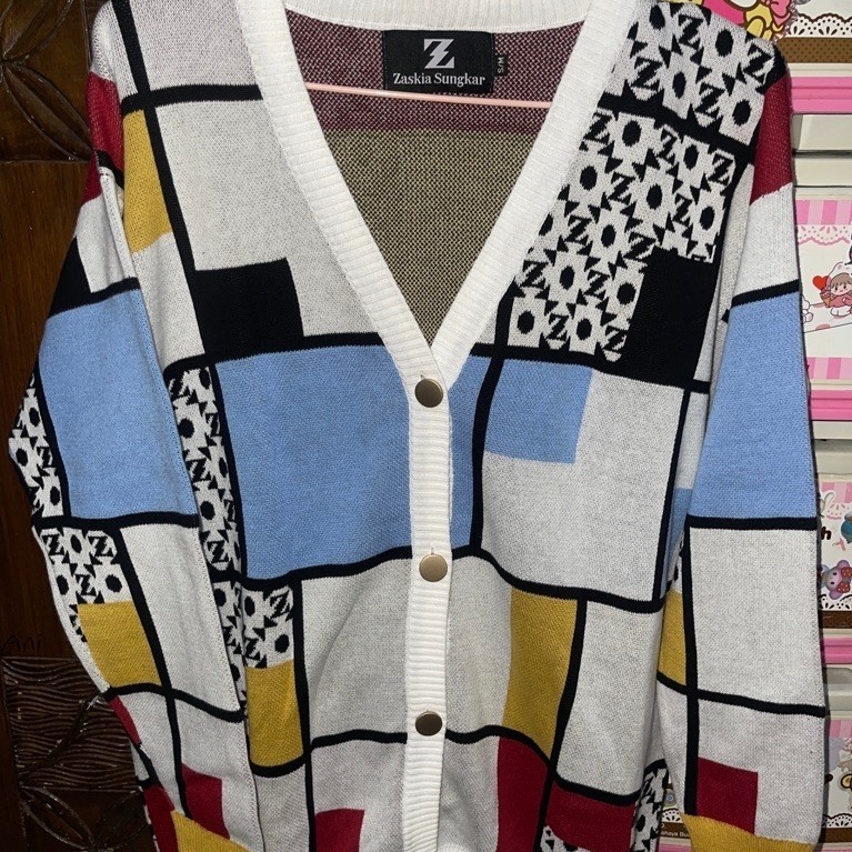 cardigan zaskia sungkar monogram zaskia sungkar