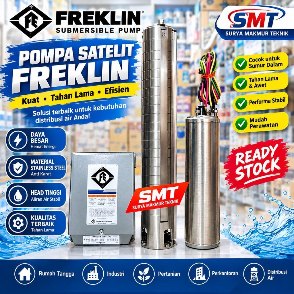 POMPA SUBMERSIBLE FRANKLIN 1.5HP 3PHASE 4INCH SATELIT FRANKLIN SUMBERSIBLE PUMP - Pompa Only