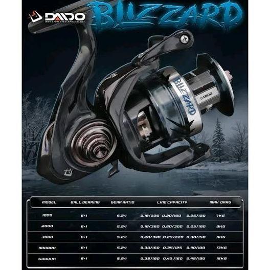 REEL DAIDO BLIZZARD (1000-6000) - WATERPROOF STRUCTURE 100% RUBER SYSTEM