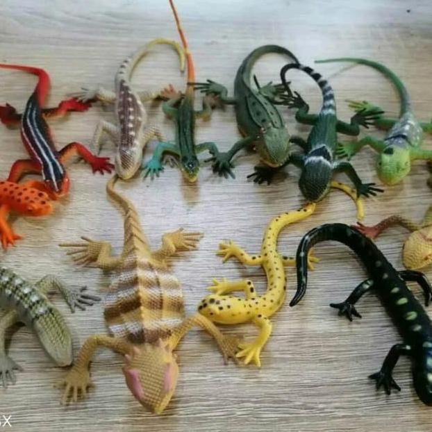 Promo mainan karet hewan reptil iguana Diskon