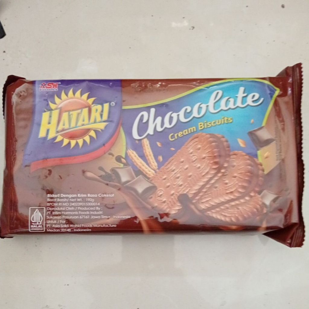 BISKUIT HATARI KRIM RASA COKLAT 190gr