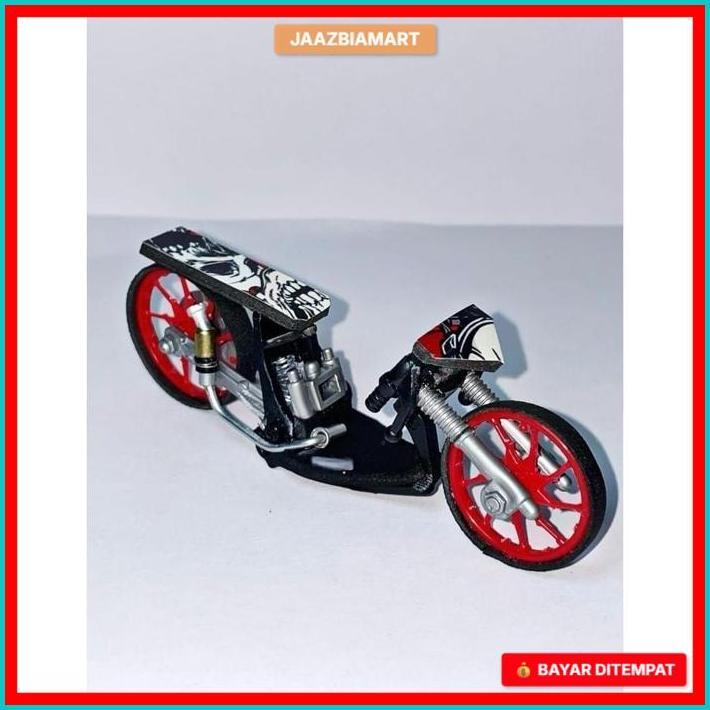 Miniatur motor drag modif,mainan motor miniatur modif drag