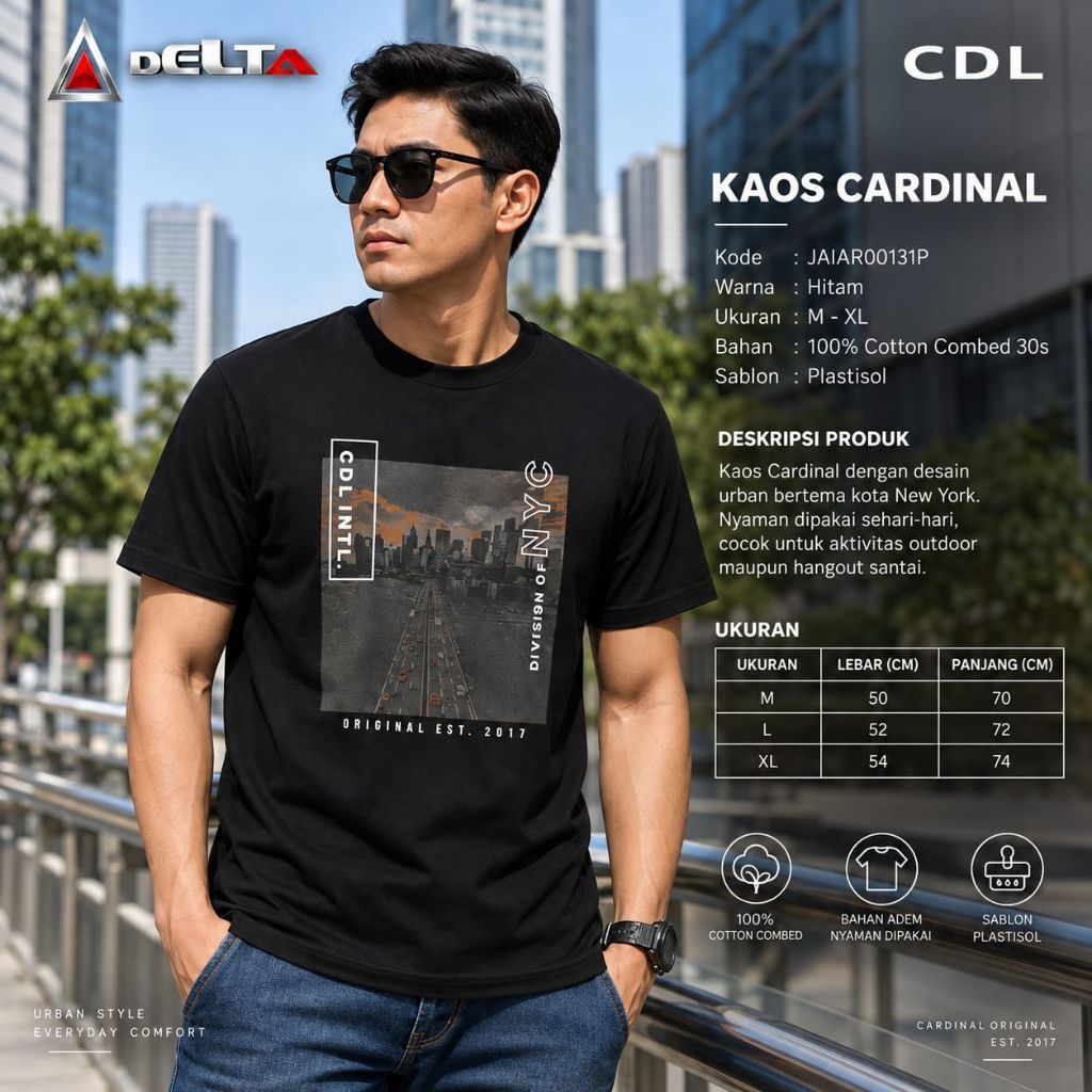 Kaos CDL Original COTTON  || Tshirt CDL By CARDINAL Original || CDL 006