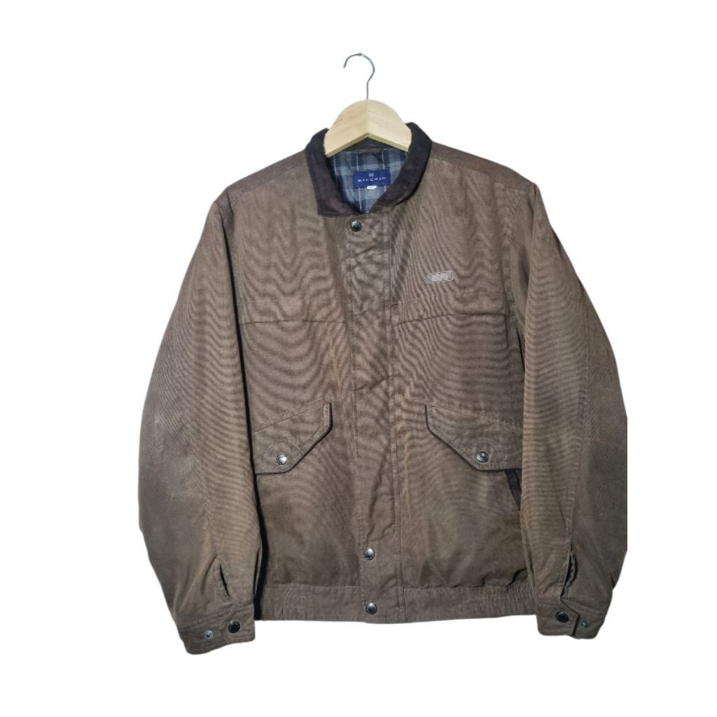 Vintage Casual Jacket Macchio Warna Coklat