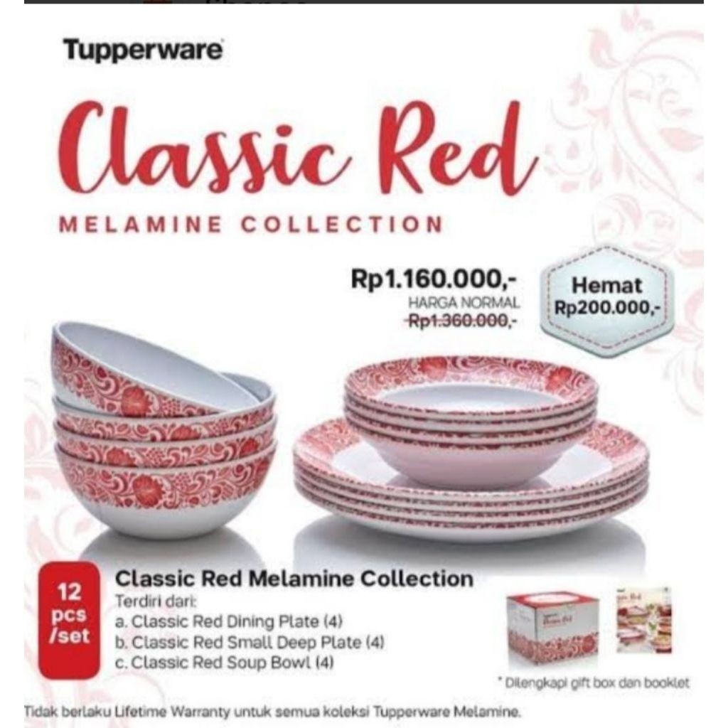 Melamine Set Tupperware