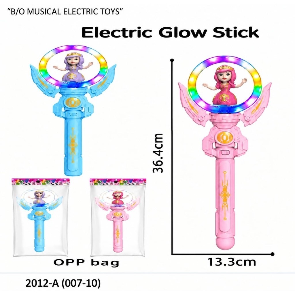 1249 mainan tongkat peri musik + lampu anak anak / mainan tongkat peri lampu warna warni + musik ana