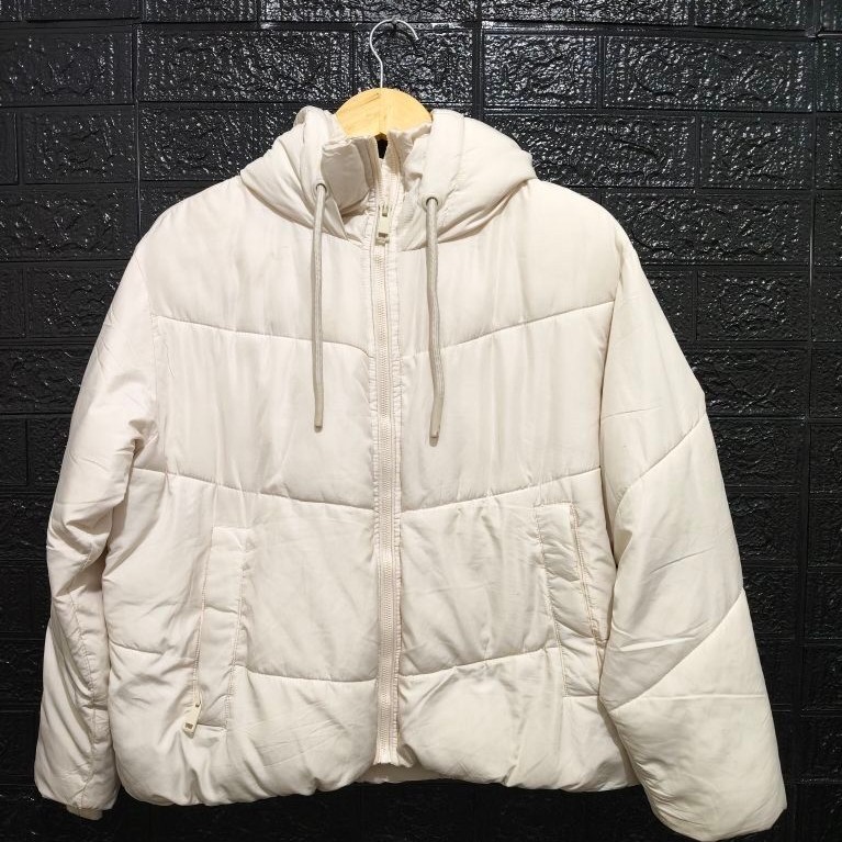 Zara Hoodie puffer semi-crop Oversized jacket