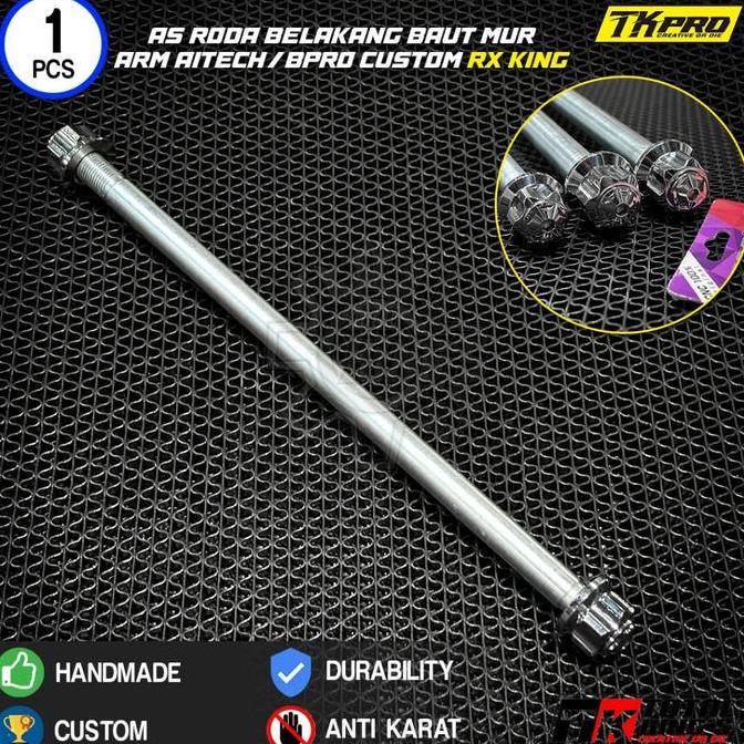 BEBAS ONGKIR - AS BAUT MUR PROBOLT RODA BELAKANG ARM AITECH BPRO RX KING RXKING