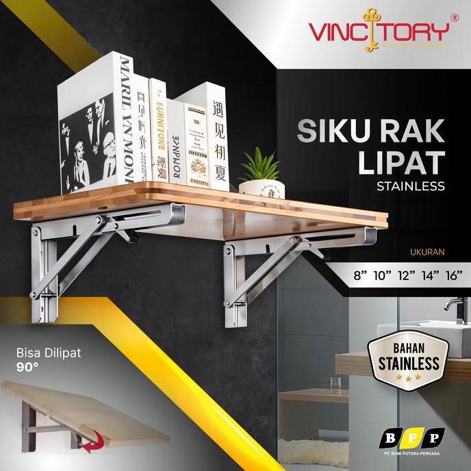 Engsel Siku Lipat Bracket Dinding Meja Minimalis VINCITORY | Rak Lipat Meja Dinding | Bracket Ambala