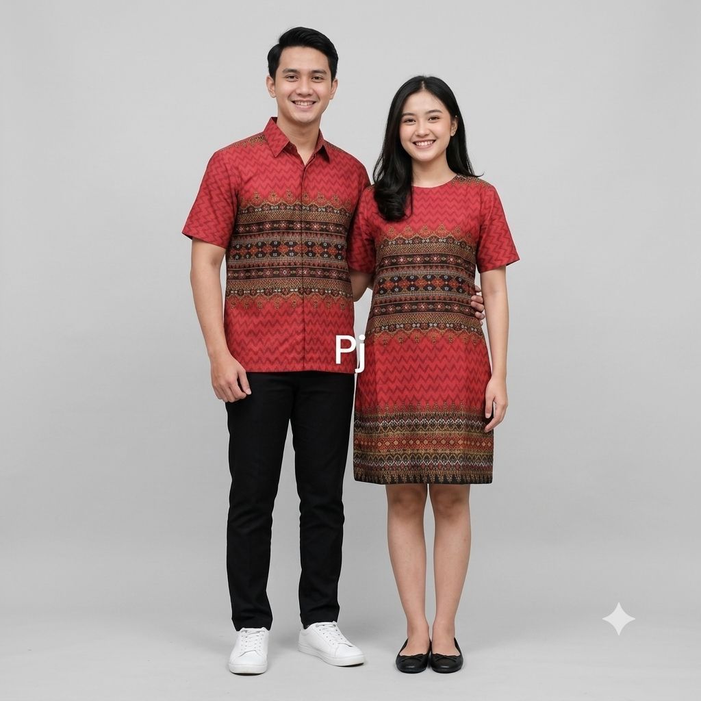 couple dress pasangan M L XL XXL JUMBO couple dress batik natal premium couple dress natal ANJANI