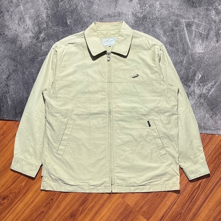 Work Jacket Crocodile Vintage Beige Khaki Mesh