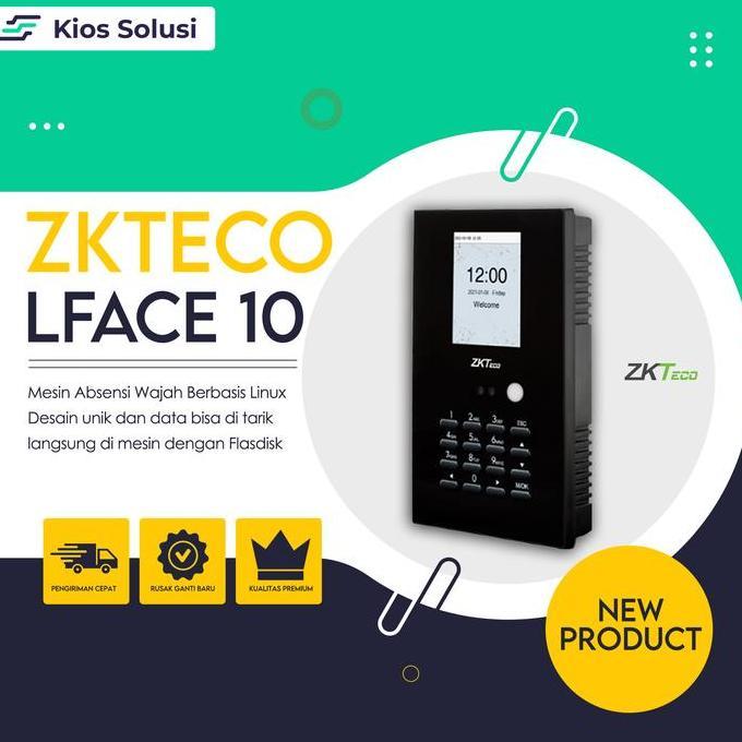 Mesin Absen Wajah Zkteco Lface10 | Fingerprint | Mesin Absensi