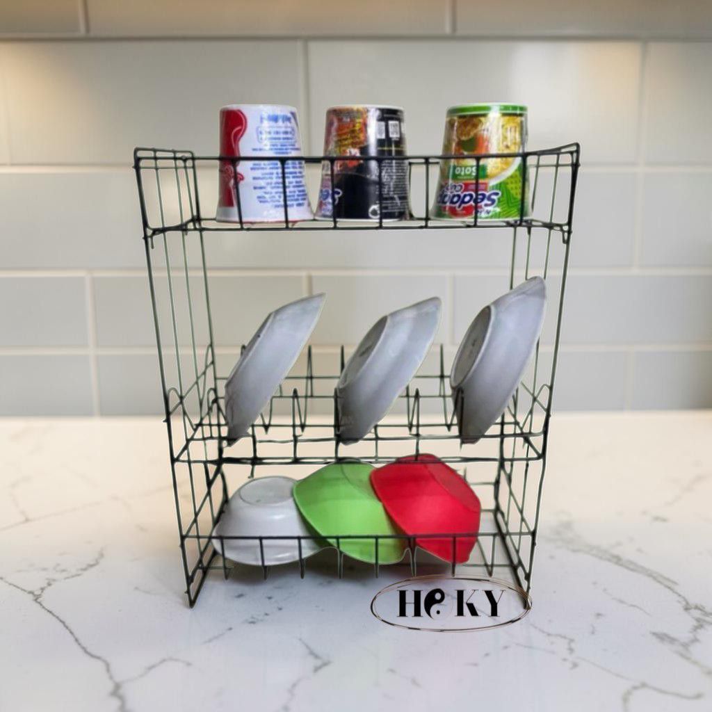 Rak piring wastafel/ rak piring dapur 3 tingkat/rpk/grosir rak piring Rpk 3 tingkat