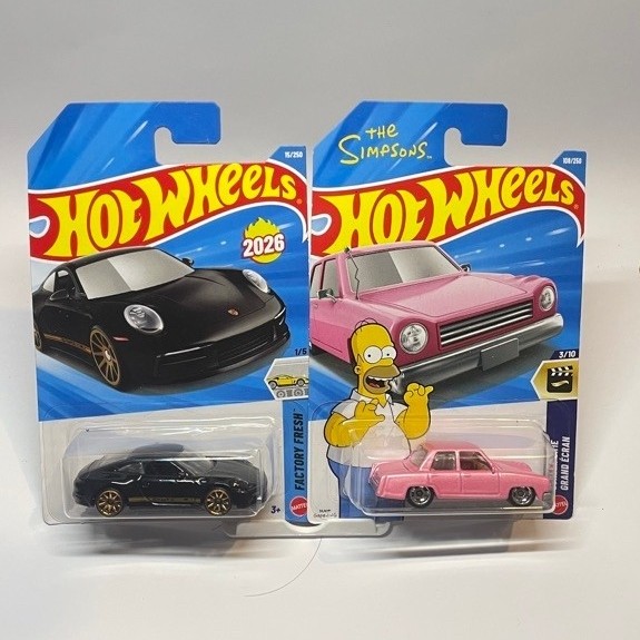 HOT WHEELS BUNDLING PORCHE (crack) + SIMPSON